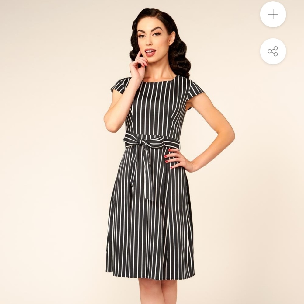 Xs Go Lightly striped dress by pinup girl clothing